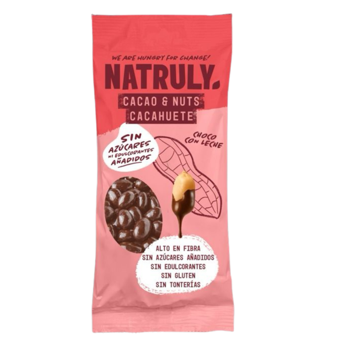 Cacao&Nuts Chocolate con leche, Natruly, 50g