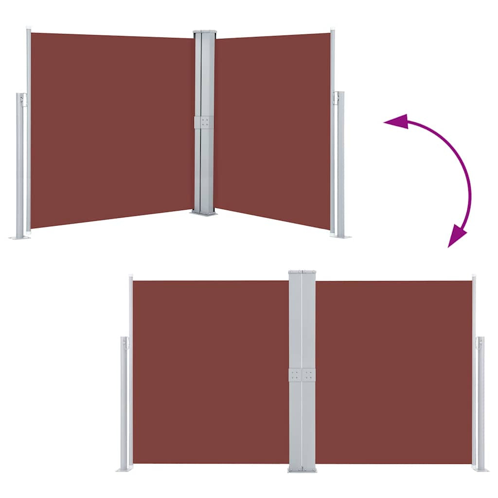 Vidaxl Toldo Lateral Retráctil Marrón 140x600 Cm_4