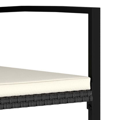 Vidaxl Sillas De Comedor De Jardín 4 Unidades Ratán Sintético Negro_3