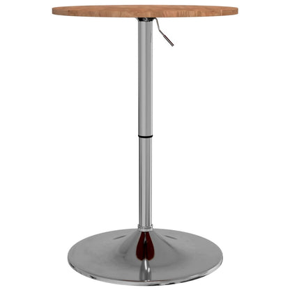 Mesa Alta De Madera Maciza Roble Marrón Claro Ø50x89,5 Cm_3