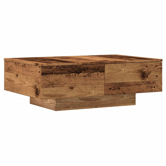 Mesa De Centro Madera Ingeniería Madera Envejecida 90x60x31 Cm_0