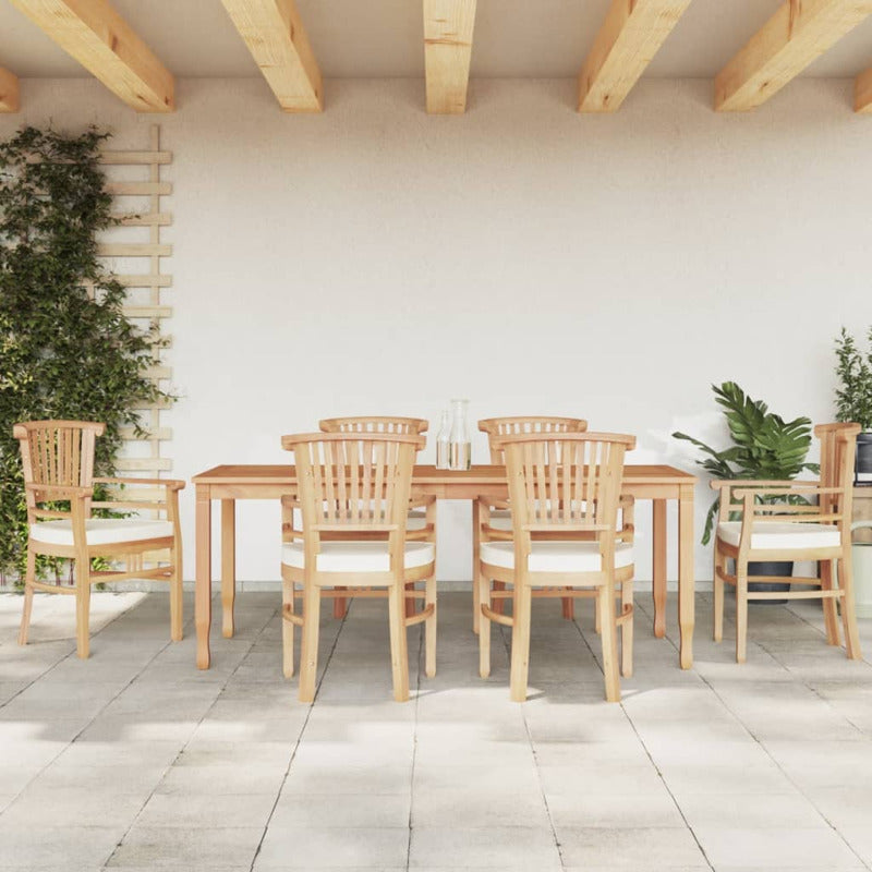 Vidaxl Juego De Comedor De Jardín 7 Piezas Madera Maciza De Teca_1