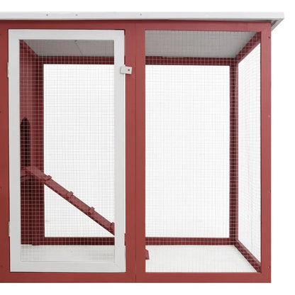 Vidaxl Gallinero Con 1 Jaula Para Huevos Madera Rojo_4