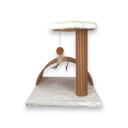 Poste Interactivo Para Gatos Estela Con Superficie De Corcho Natural Y Diseño Desmontable Althea Living 45x42x43cm_0