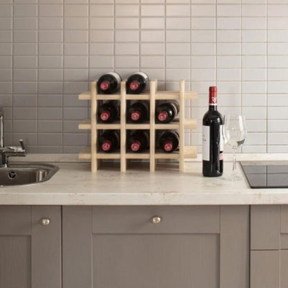 Botellero Modular Well Home Para 9 Botellas En Madera - 13,4x22x32,5 Cm_2