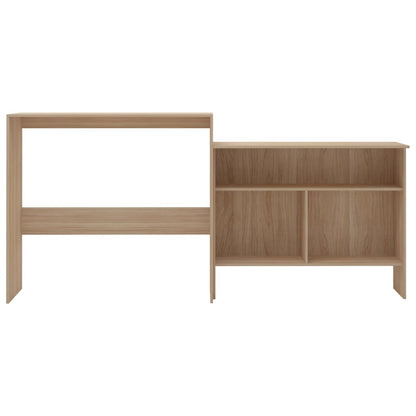 Mesa Alta De Bar Con 2 Tableros Roble 130x40x120 Cm_1