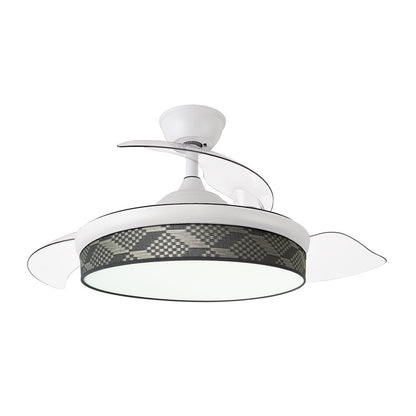 Ventilador Dc Moda 72w Blanco/tetris Gris 108d 3aspas 7200lm 3000-4000-6000k Remoto+ Memoria+ Temporizador_1