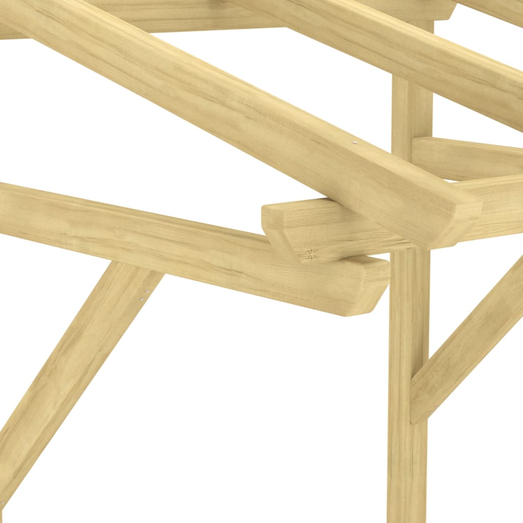 Marquesina Para Puerta Madera Pino Impregnada 100x100x80 Cm_5
