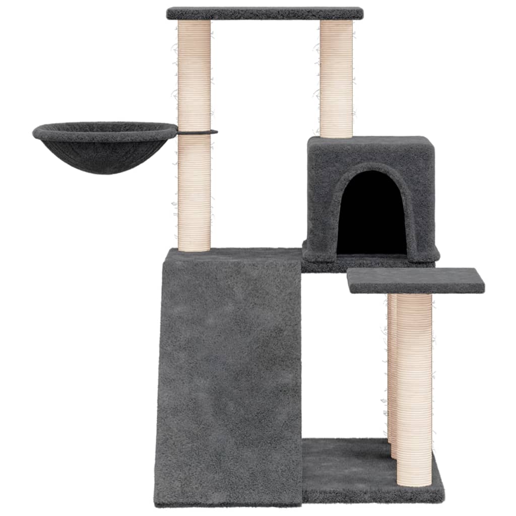 Rascador Para Gatos Con Postes De Sisal Gris Oscuro 82 Cm_2