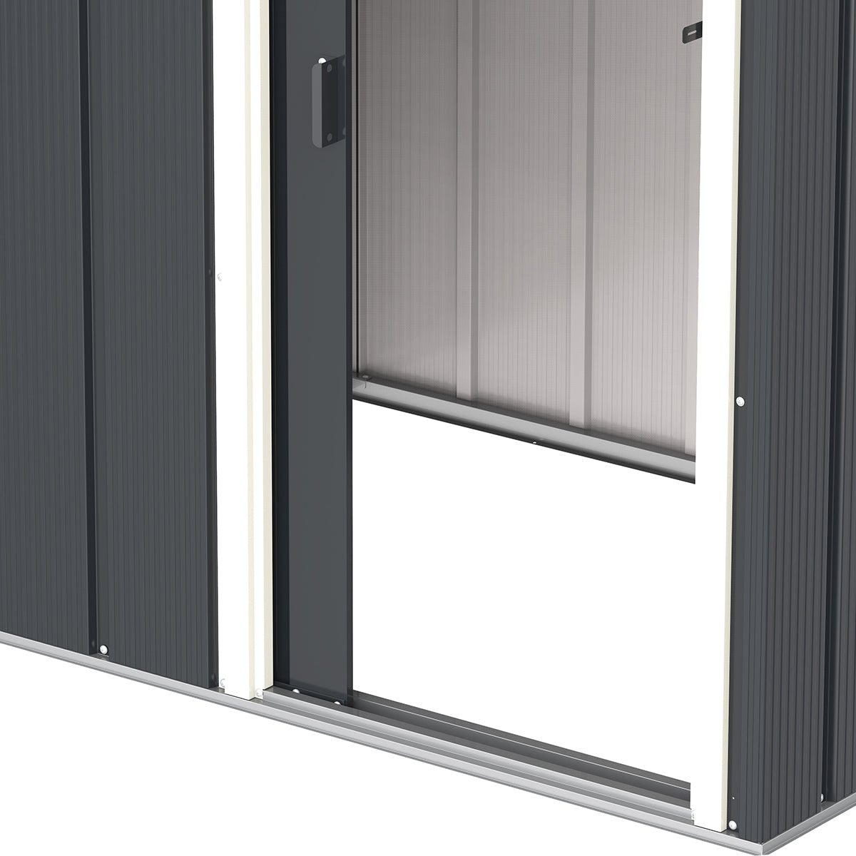 Caseta Jardín Eco Elche 5×4 Metal Gris Antracita_4