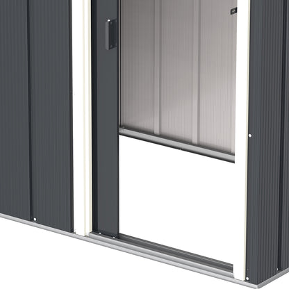 Caseta Jardín Eco Elche 5×4 Metal Gris Antracita_4