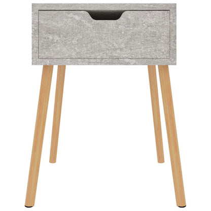 Mesita De Noche Madera De Ingeniería Gris Hormigón 40x40x56 Cm_1