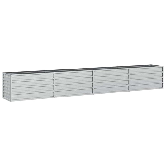 Arriate De Acero Galvanizado Plateado 320x40x45 Cm_0