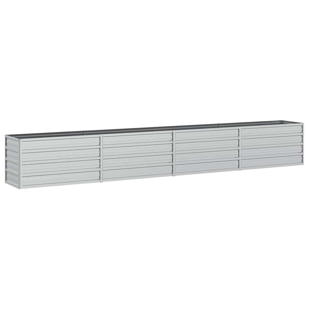 Arriate De Acero Galvanizado Plateado 320x40x45 Cm_0