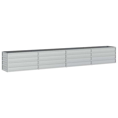Arriate De Acero Galvanizado Plateado 320x40x45 Cm_0