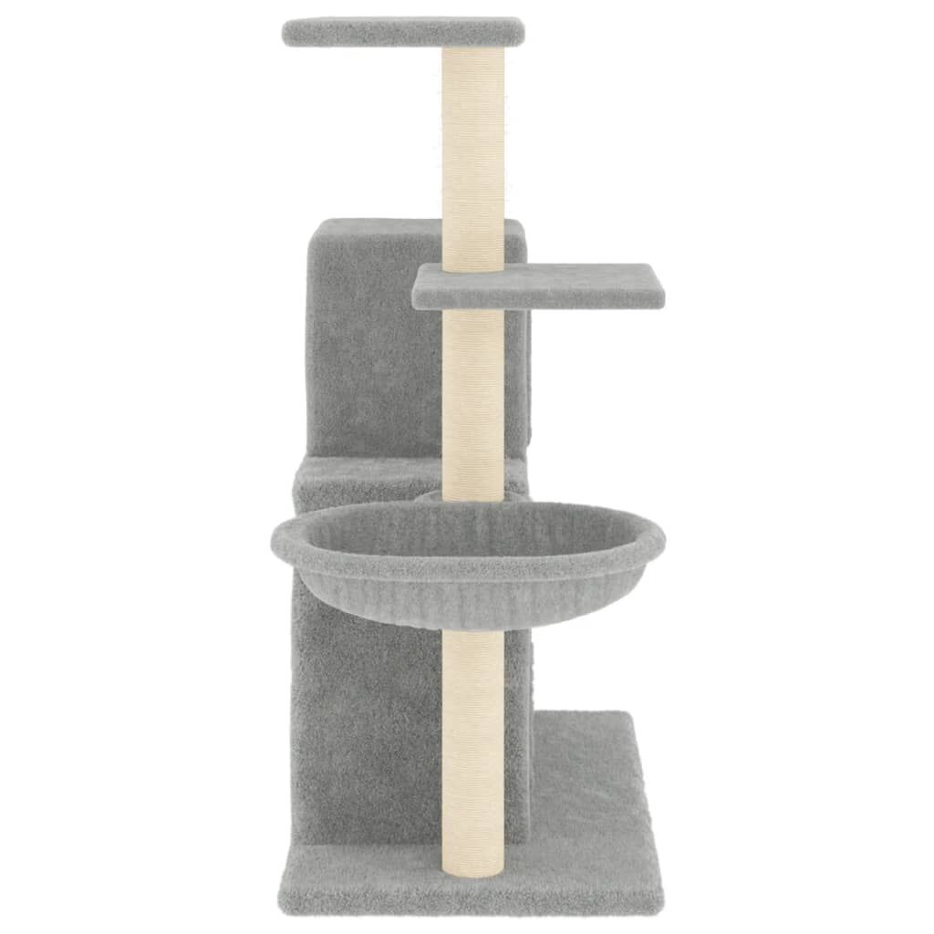 Vidaxl Rascador Para Gatos Con Postes De Sisal Gris Claro 83 Cm_3