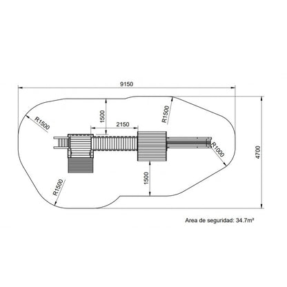 Parque Infantil Masgames Aurora Boreal Superficie De Arena, Tierra O Cesped.