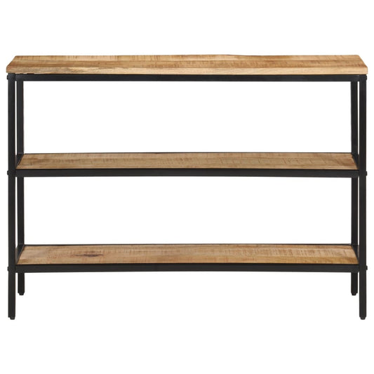 Mesa Consola Madera Maciza De Mango Rugosa 100x35x70 Cm_0