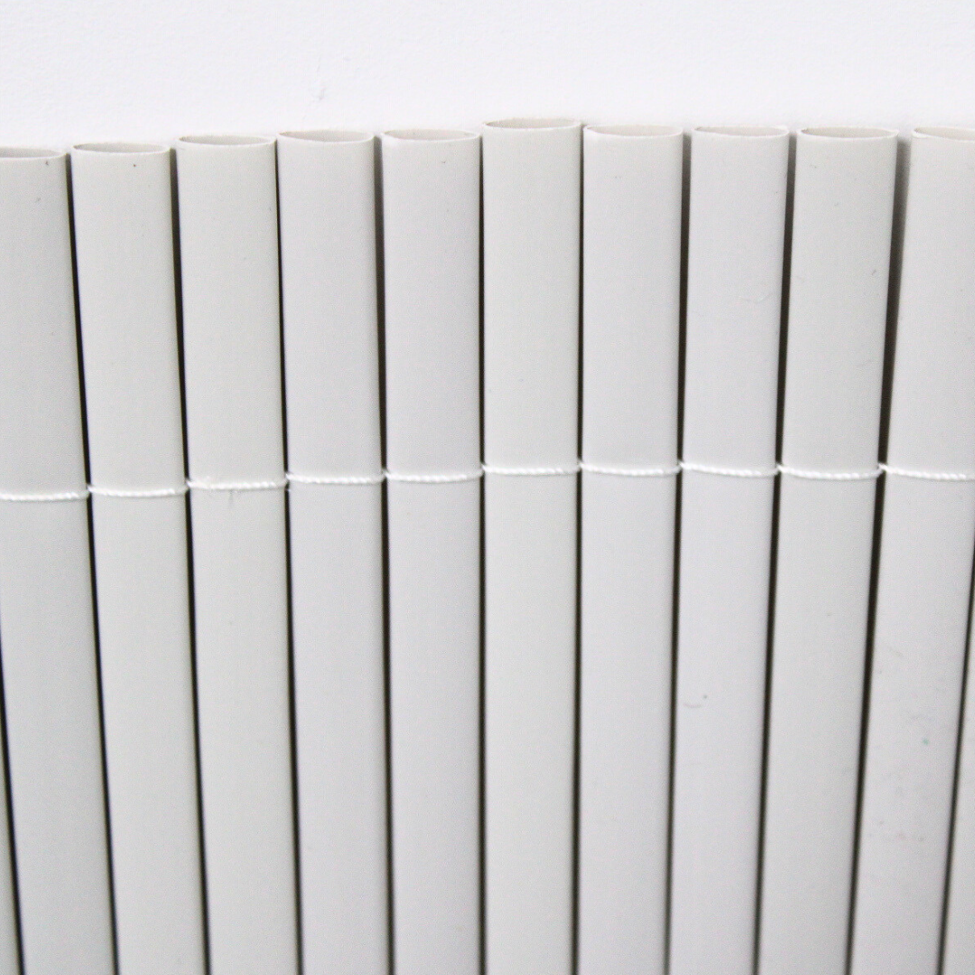 Cañizo Pvc Doble Cara| 1x3 M| Color Blanco| Lamas 11 Mm| Composición 100% Pvc| Bridas Sujeción Incluidas_4