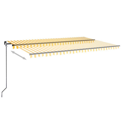 Toldo Retráctil Manual Con Luz Led Amarillo Y Blanco 500x300 Cm_2
