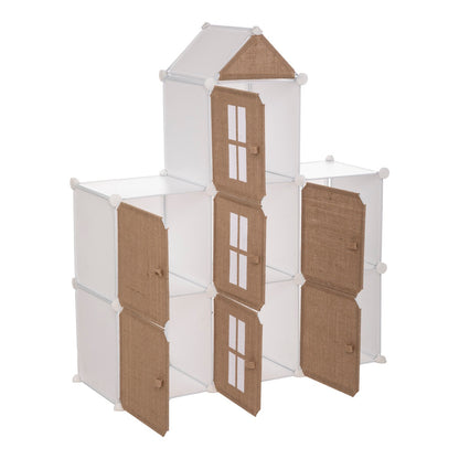 Castillo De Almacenamiento Infantil En Metal Y Yute_1