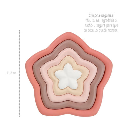 Estrella Apilable Sensorial Para Bebé De Silicona Orgánica Althea Living Multicolor_4
