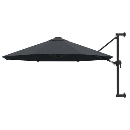 Vidaxl Sombrilla De Pared Con Barra De Metal Antracita 300 Cm_0