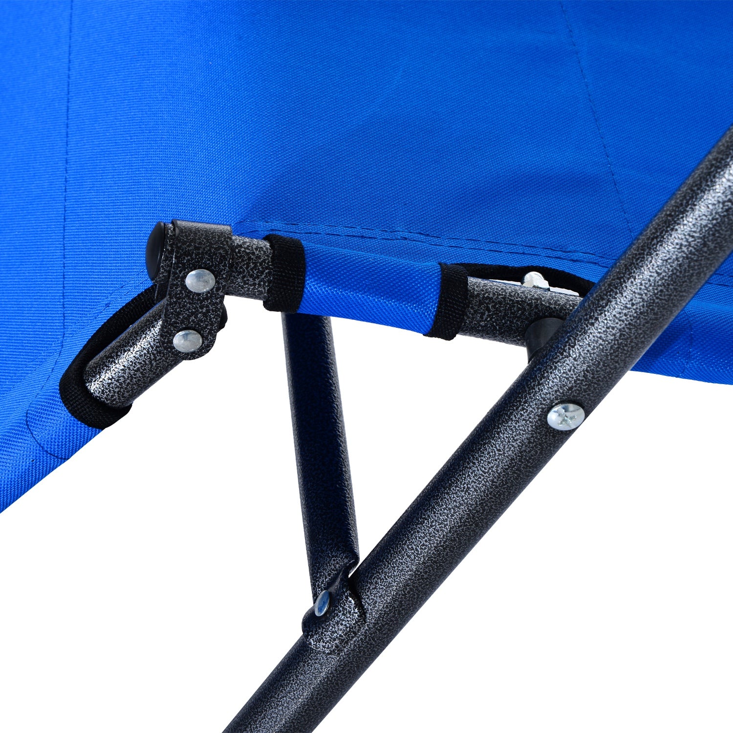 Outsunny Tumbona Reclinable Y Plegable Con Respaldo Ajustable 118x60x80cm Azul_3