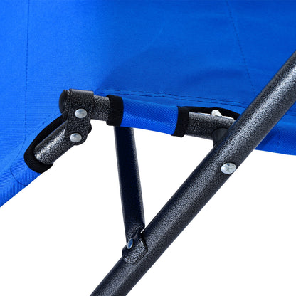 Outsunny Tumbona Reclinable Y Plegable Con Respaldo Ajustable 118x60x80cm Azul_3