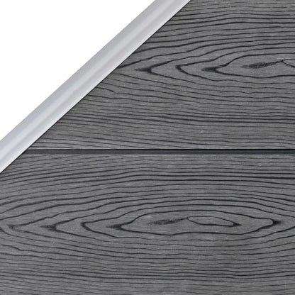 Set De Valla 1 Cuadrada + 1 Oblicua Wpc Gris 273x186 Cm / Vetonek_2