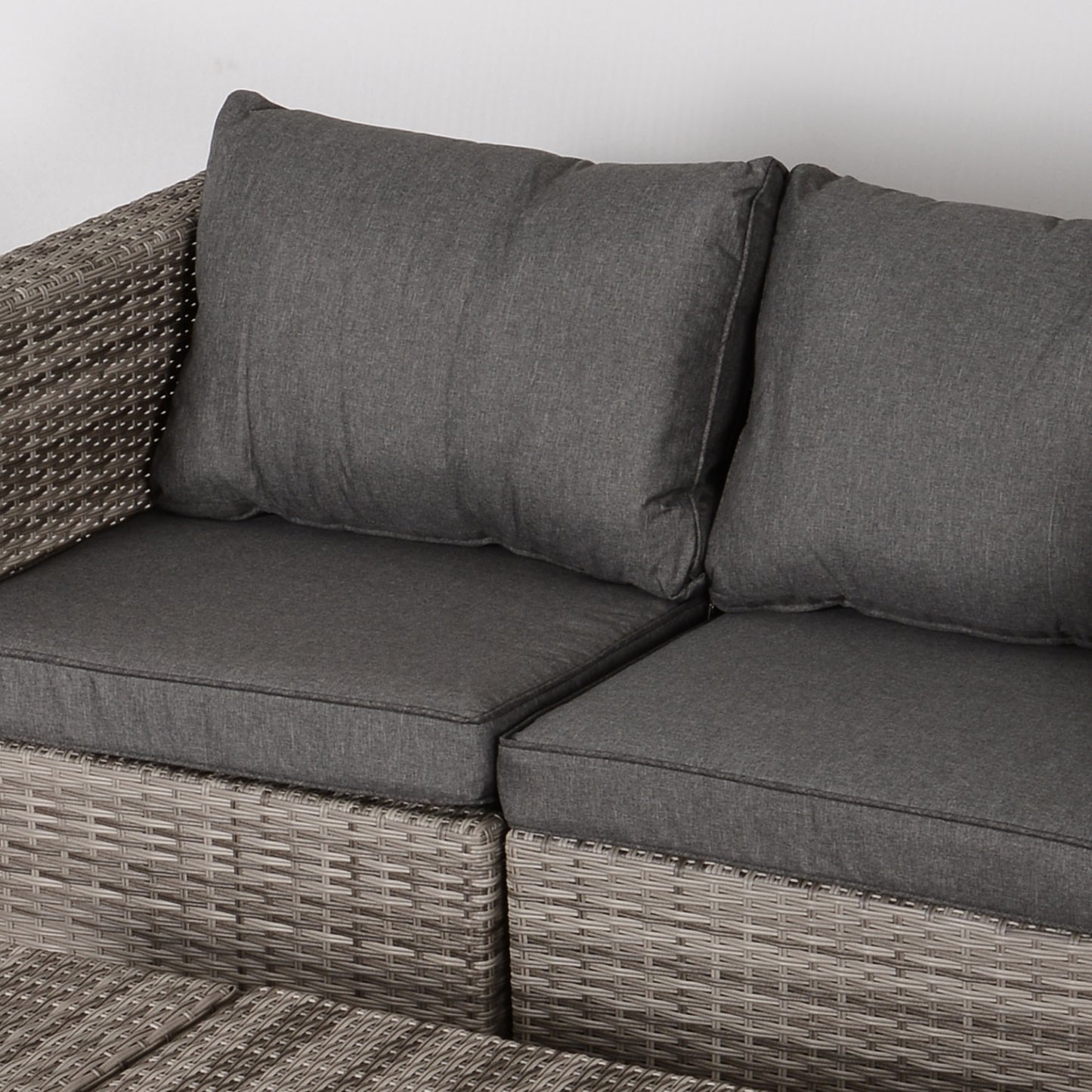 Outsunny Conjunto 8 Piezas De Sofás Ratán Con Mesa De Centro Y Reposapiés_3