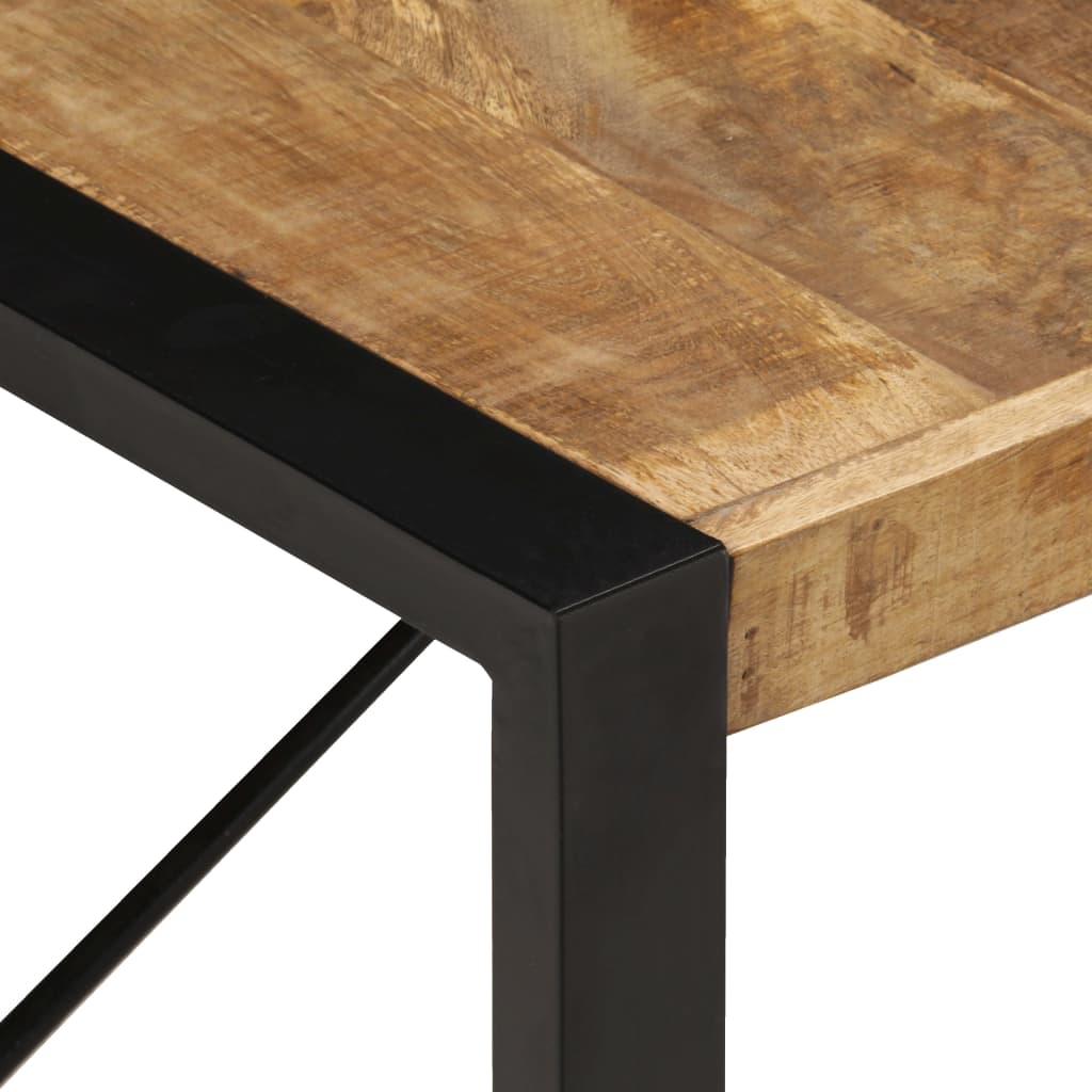 Mesa De Centro De Madera De Mango Rugosa 180x90x40 Cm_2