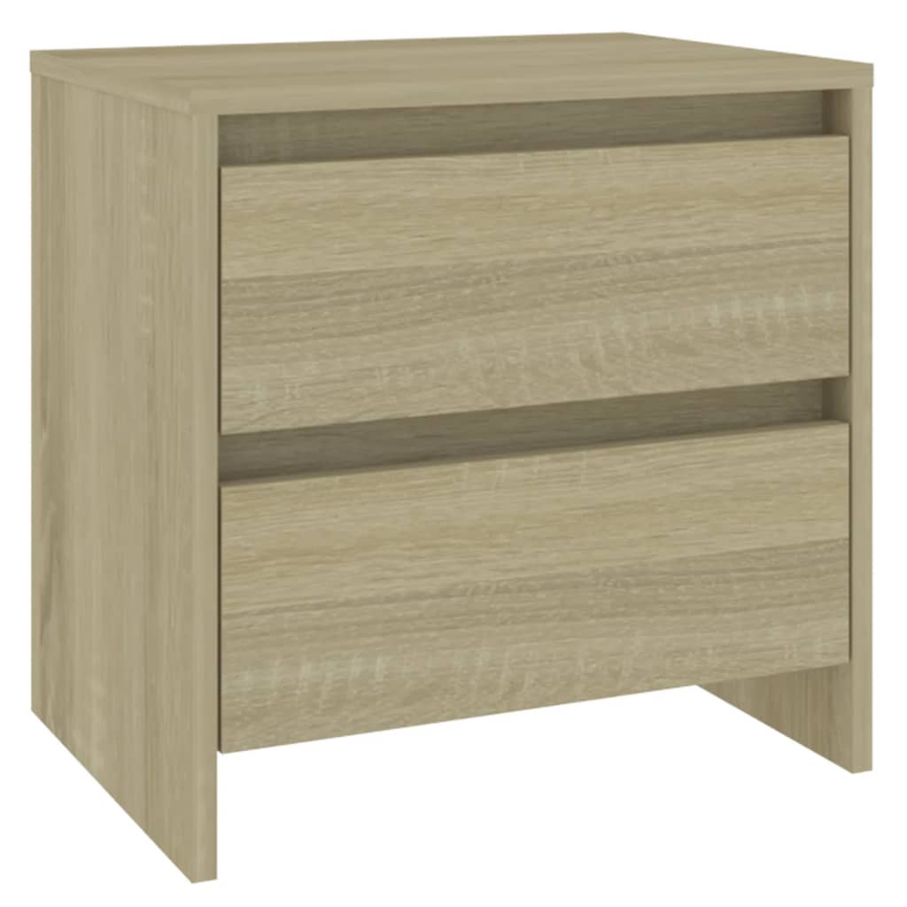 Mesita De Noche Madera Ingeniería Roble Sonoma 45x34,5x44,5 Cm_0
