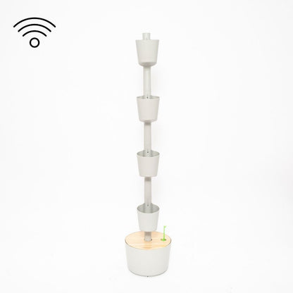 Macetero Vertical Citysens Con Riego Inteligente De 4 Macetas – Gris, Polipropileno 100% Reciclado_5