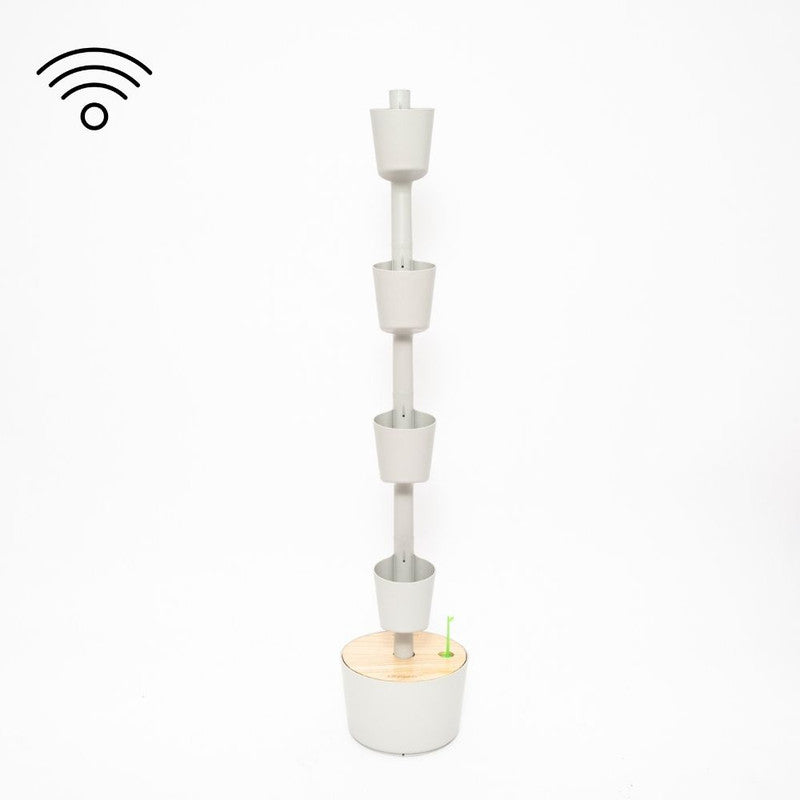 Macetero Vertical Citysens Con Riego Inteligente De 4 Macetas – Gris, Polipropileno 100% Reciclado_4