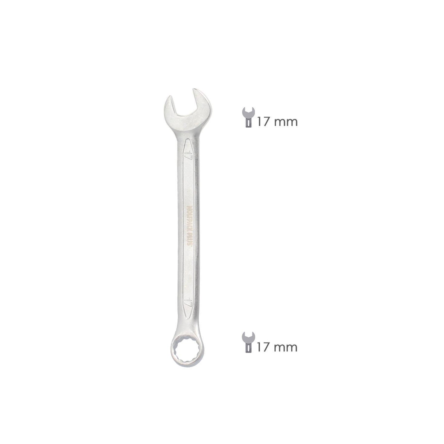 Llave Combinada Plus 17x17 Acero Cromo Vanadio Din 3113. Llave Doble Boca, Llave Fija, Llave Estrella_1
