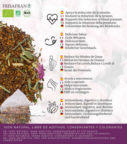 Infusión De Rooibos Antioxidante Ecológica En Pirámides | Calidad | Frisafran 30 Uds_3
