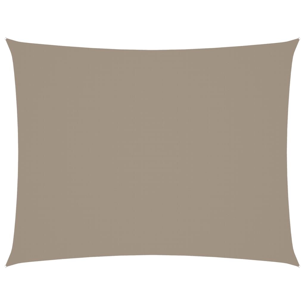 Vidaxl Toldo De Vela Rectangular Tela Oxford Gris Taupe 6x8 M_0
