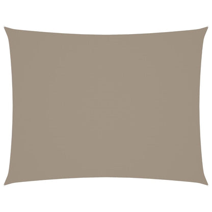 Vidaxl Toldo De Vela Rectangular Tela Oxford Gris Taupe 6x8 M_0