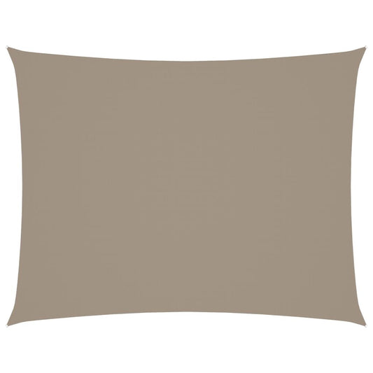 Vidaxl Toldo De Vela Rectangular Tela Oxford Gris Taupe 6x8 M_0