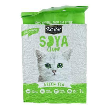 Kit Cat Arena Eco SoyaClump - Green Tea 7 L Arena para gatos
