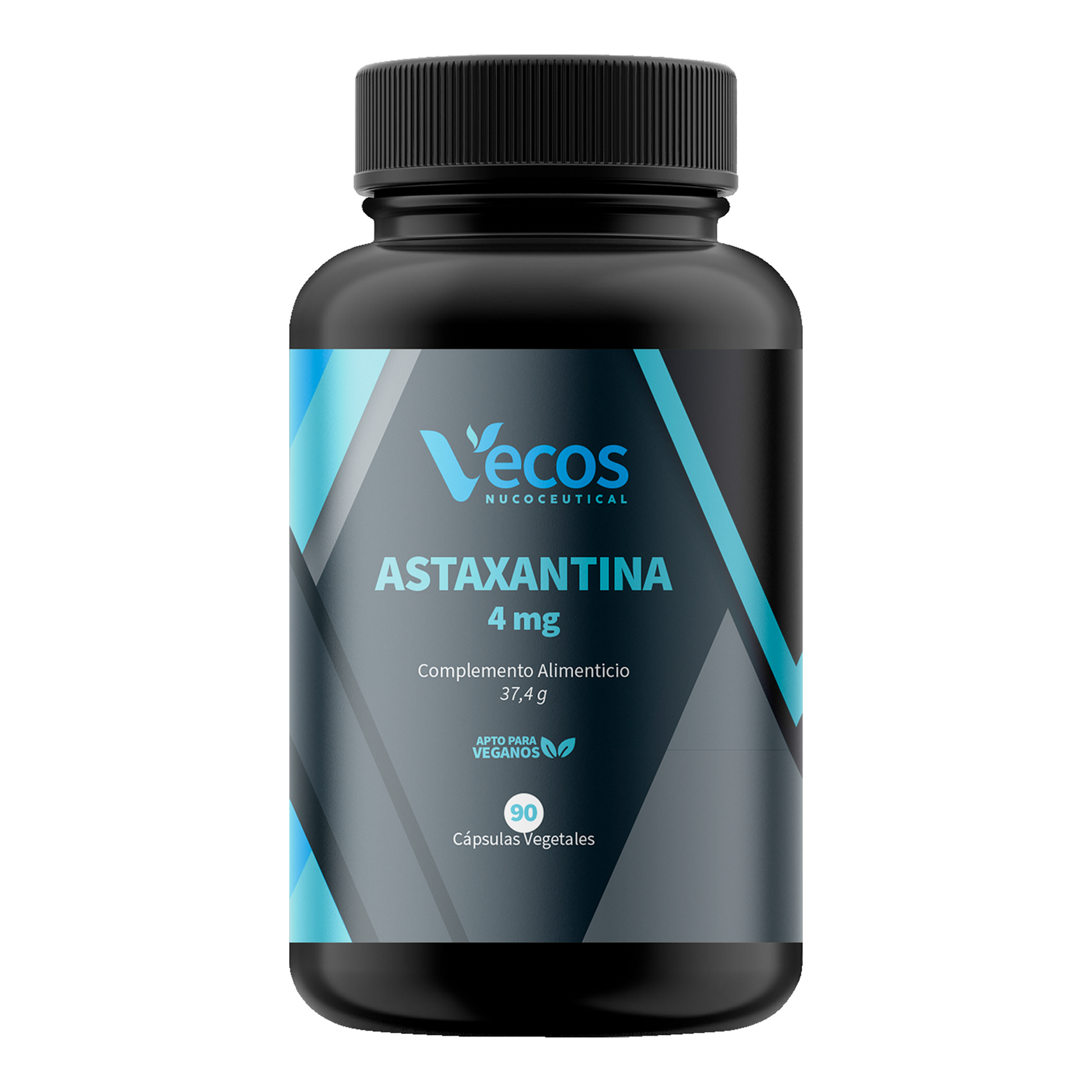 Astaxantina Natural 4 mg VECOS (90 cápsulas) | Protección antioxidante potente | Microalga Haematococcus pluvialis_0