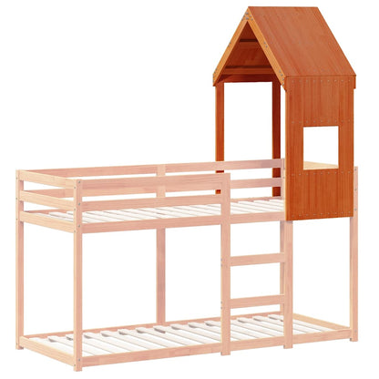 Techo De Cama Infantil Madera Maciza Pino Marrón 55x99x139,5 Cm_2