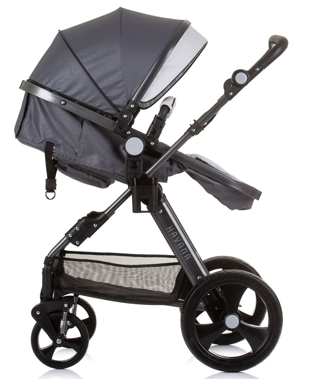 Carrito De Bebé Havana Trio Convertible Hasta 22 Kg Con Bolso Y Mosquitera Silver Grey_2