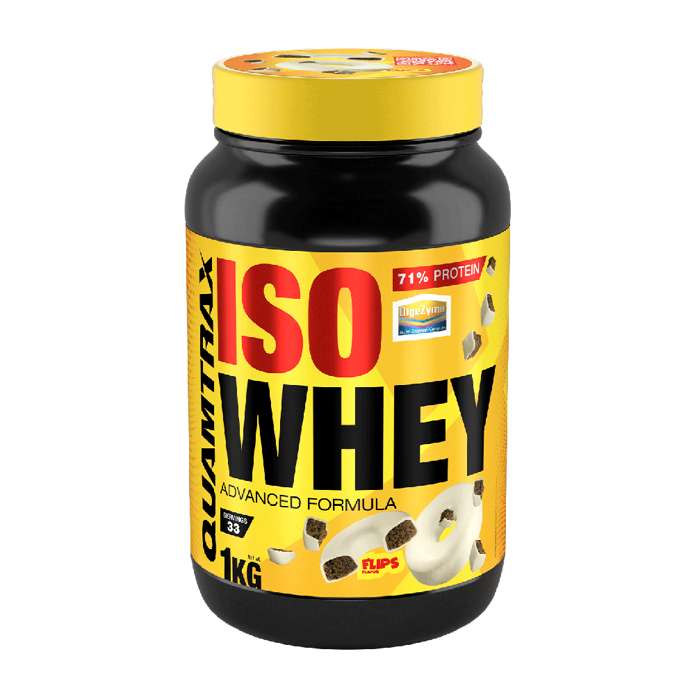 Isowhey - 1kg - Chocolate Blanco Con Choco Rings - Proteína De Aislado De Suero Isolate - Quamtrax_0