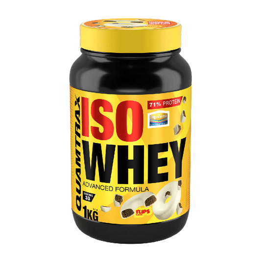 Isowhey - 1kg - Chocolate Blanco Con Choco Rings - Proteína De Aislado De Suero Isolate - Quamtrax_0