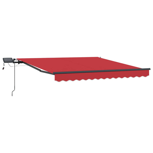 Toldo Retráctil Rojo 300 X 250 Cm Tela Y Aluminio_0
