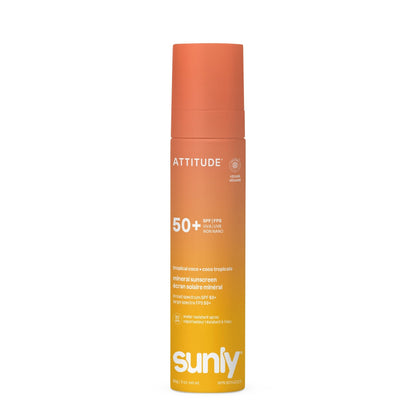 Mineral sunscreen Spray Face & Body SPF 50 Coco tropicale Attitude Sunly 75 ml