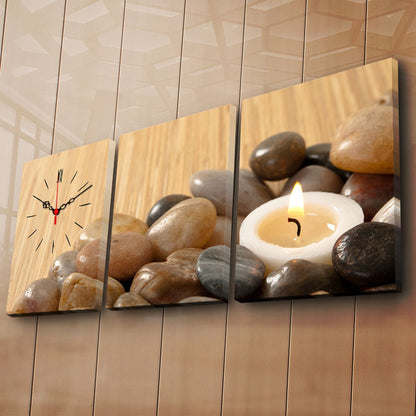 Reloj De Pared Decorativo Estilo Zen (3 Piezas)_1