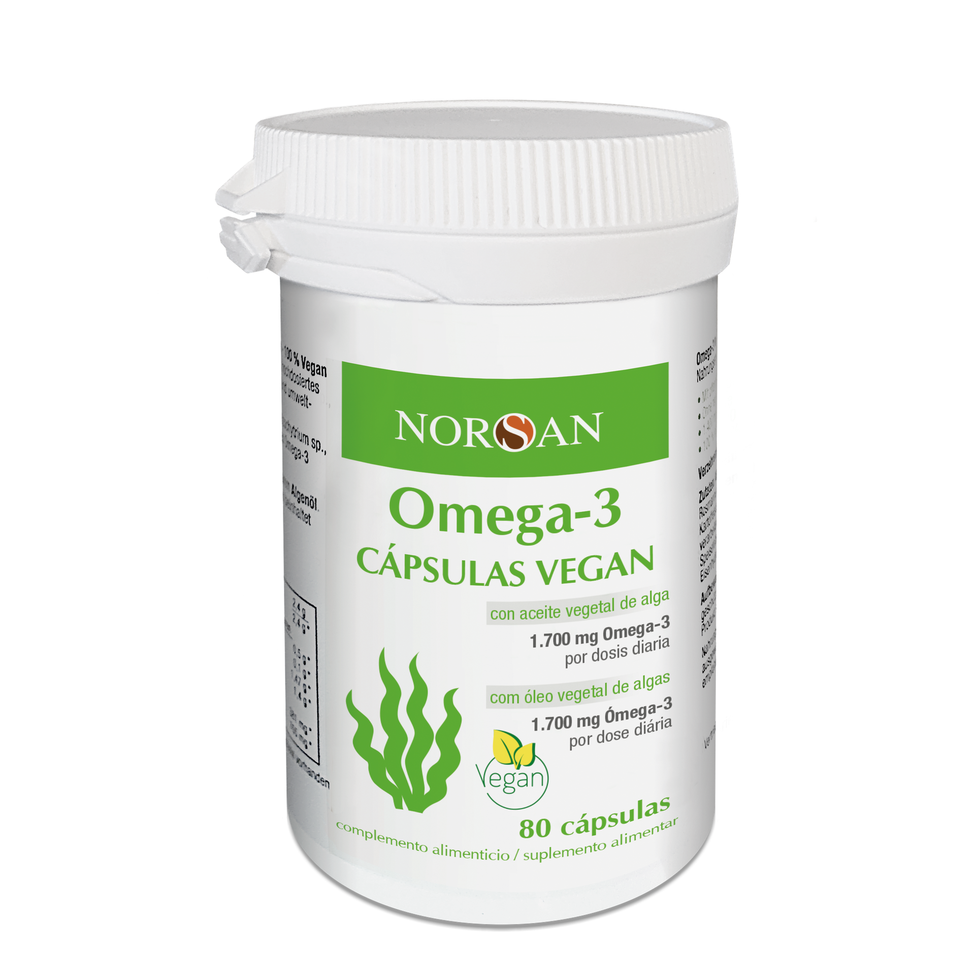 Omega-3 Cápsulas Vegan NORSAN 80 cápsulas